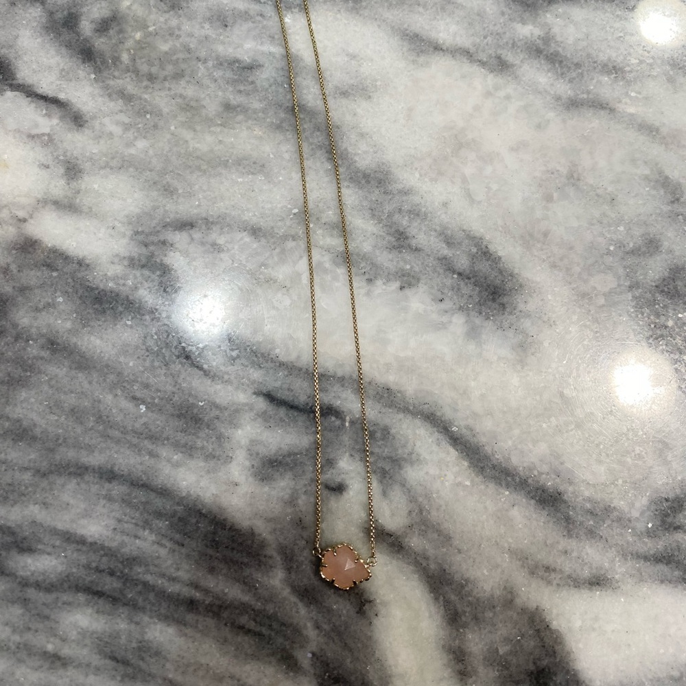 Kendra Scott pink stone necklace